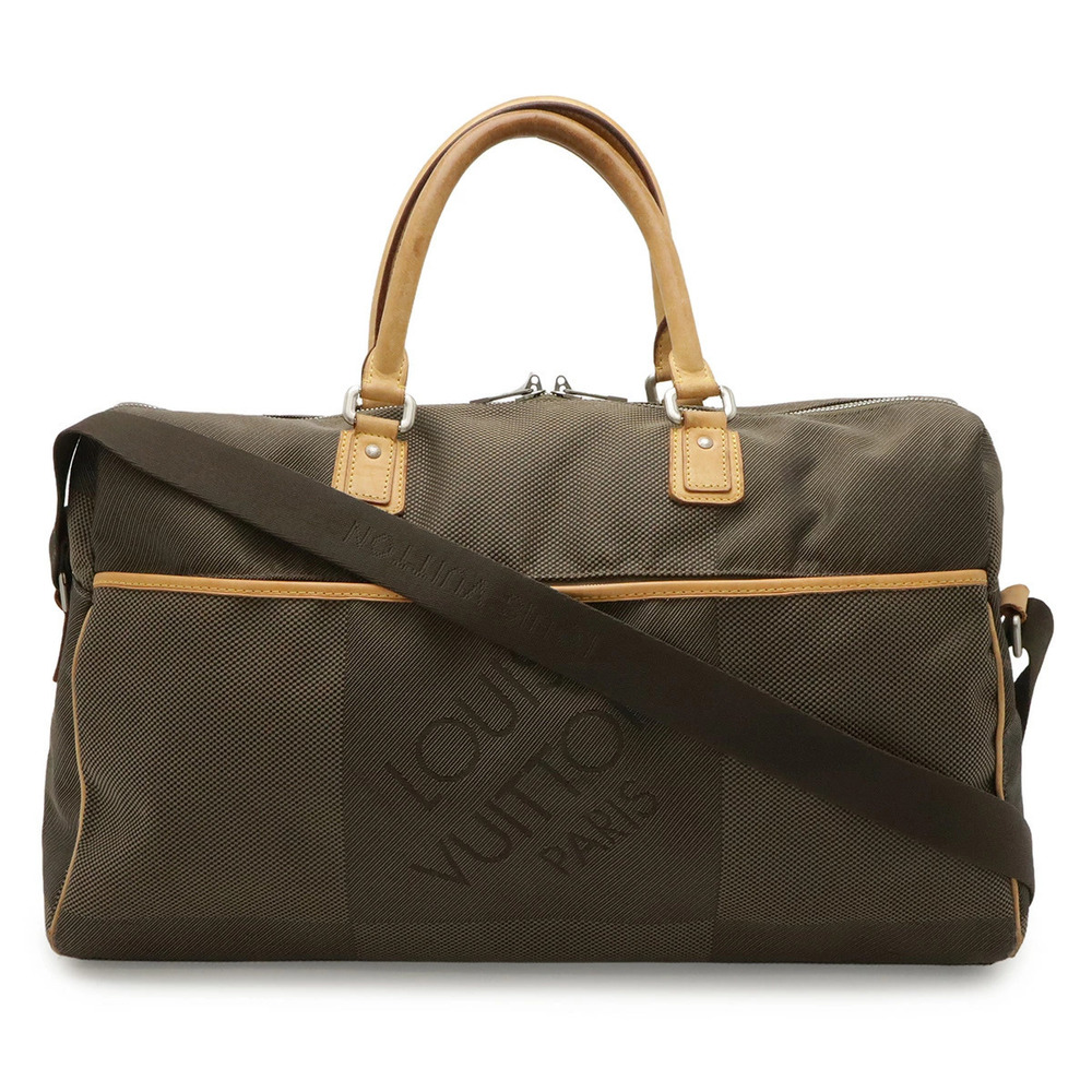 LOUIS VUITTON Damier Geant Albatross Boston Bag Travel Shoulder Tail Khaki Green